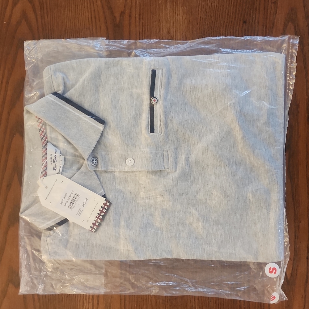 Ben Sherman NWT Signature Polo organic cotton S